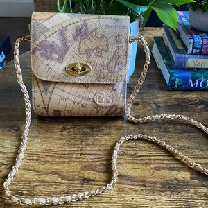 Vintage Elka Map crossbody purse